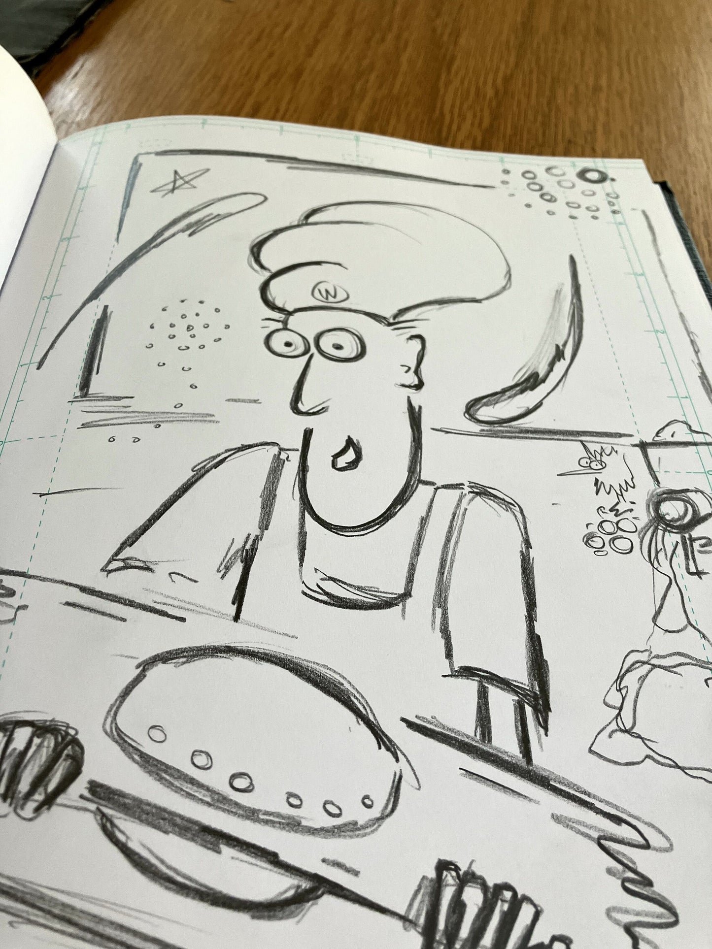 Wiley Invents the Ravioli Spaceship - ORIGINAL SKETCH 1/1