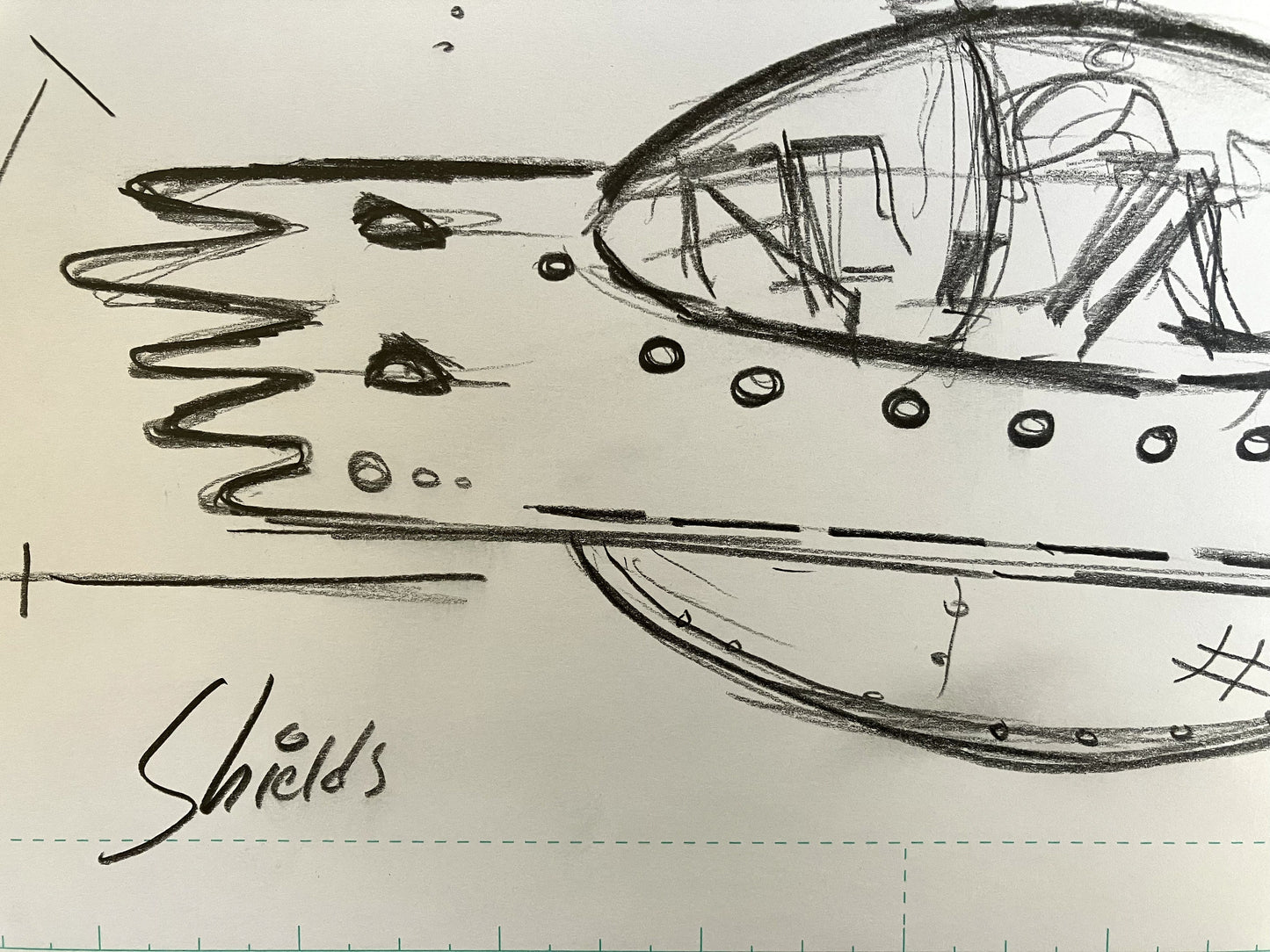 Wiley's Ravioli Spaceship - Original Sketch 1/1
