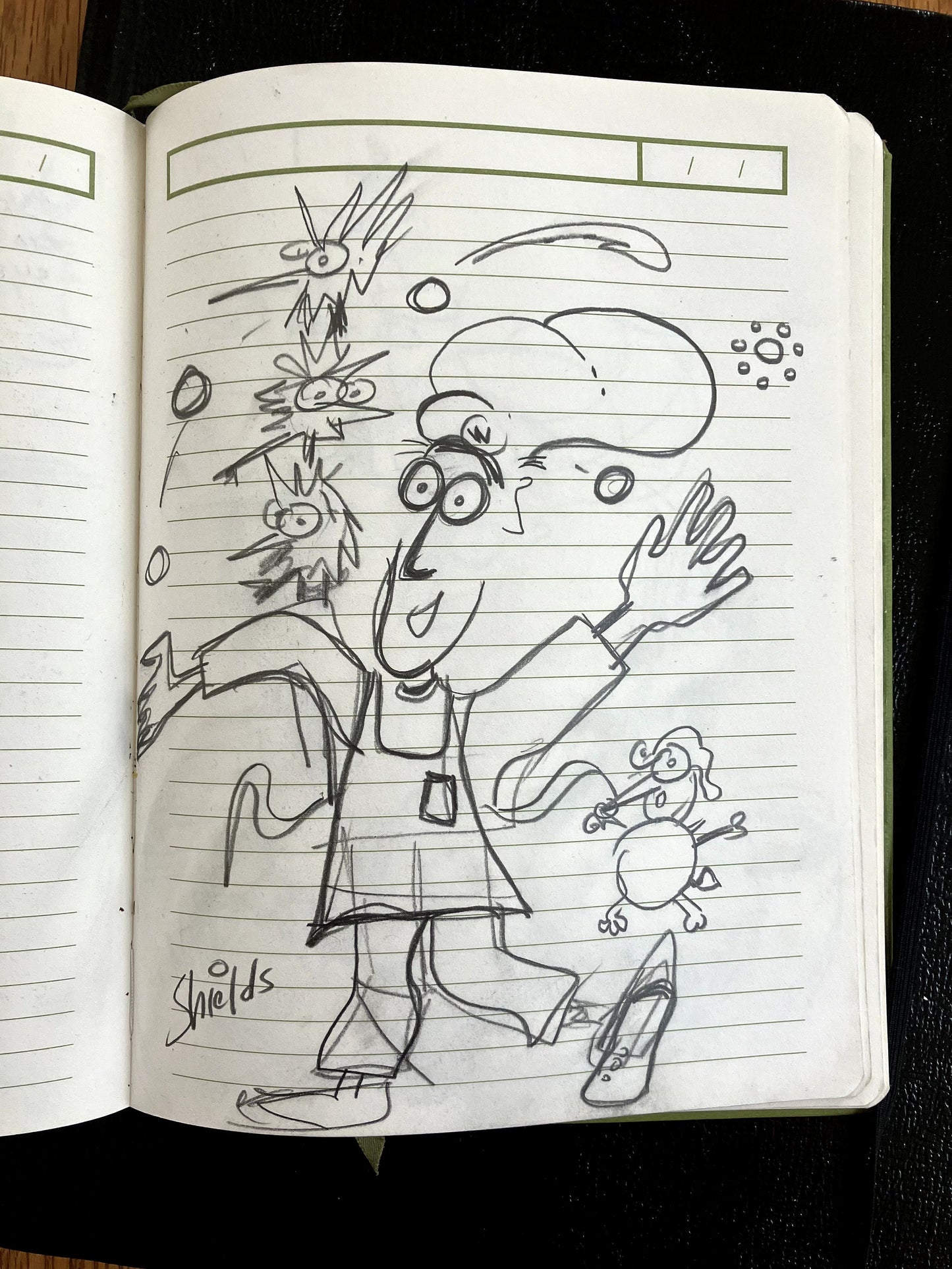 Wiley Juggles Eggs - Original Sketch 1/1