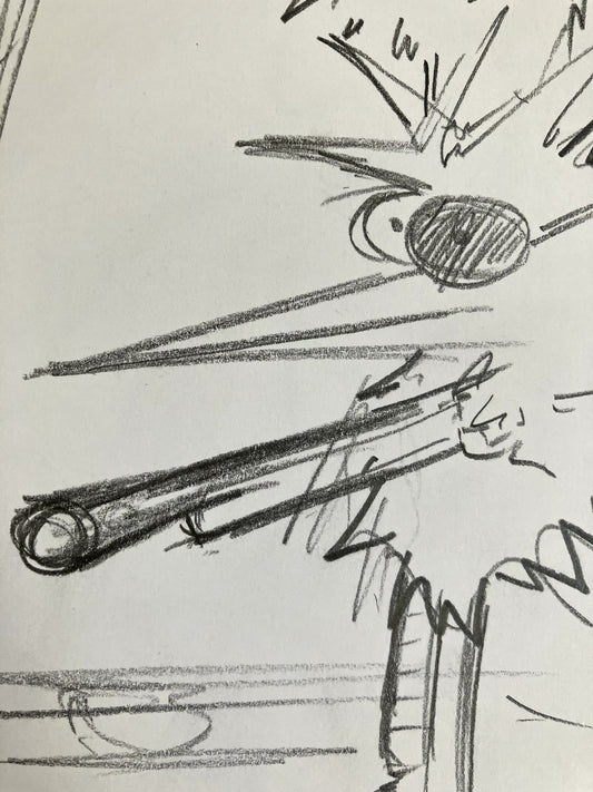 Pirate Chicken Attack - Original Sketch 1/1