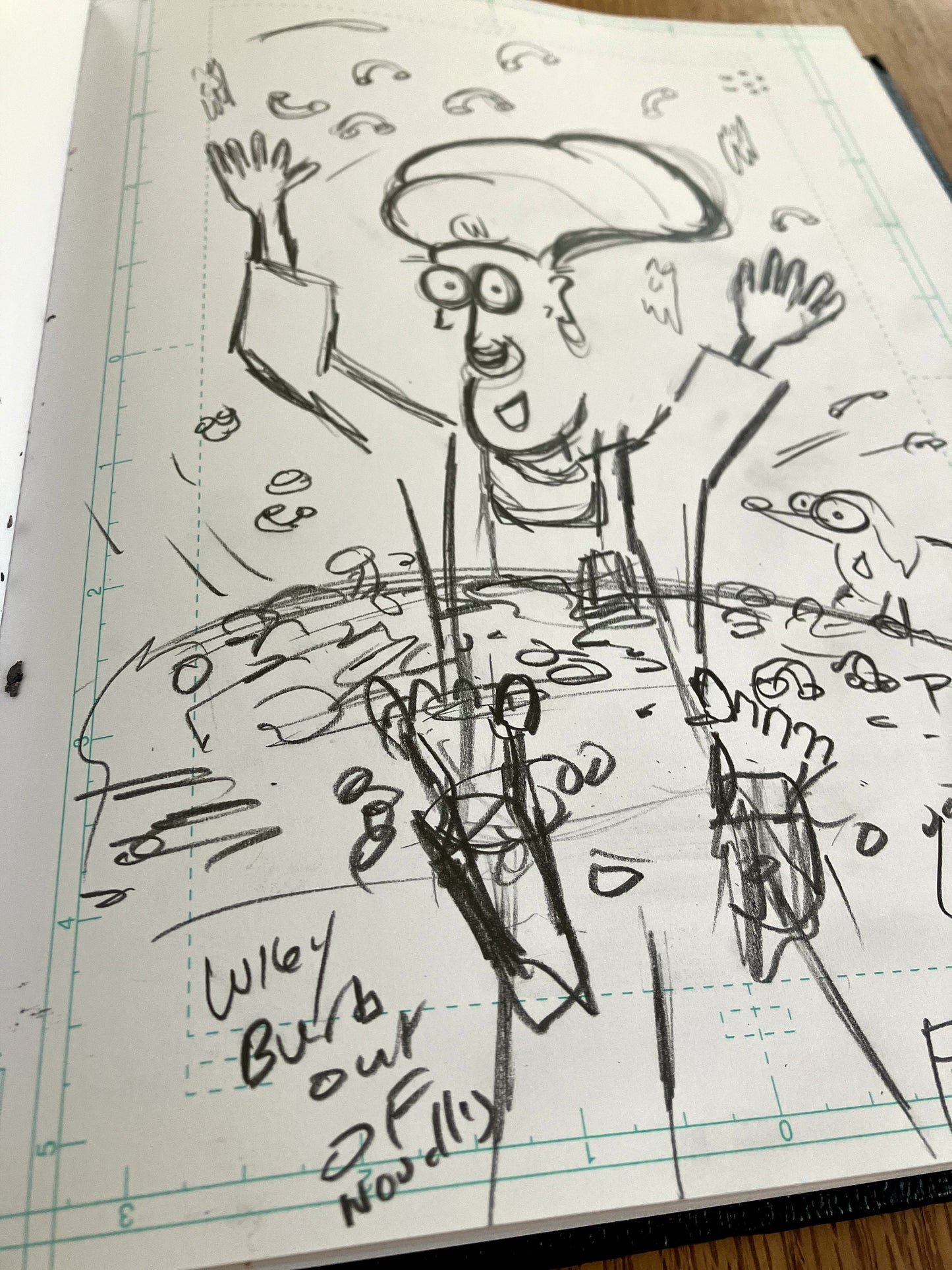 Wiley Playing in Noodles - Original Sketch 1/1
