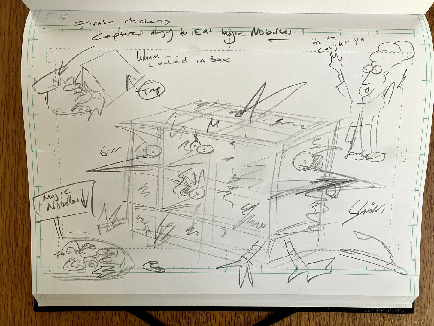 Pirate Chicken Trap - ORIGINAL SKETCH 1/1