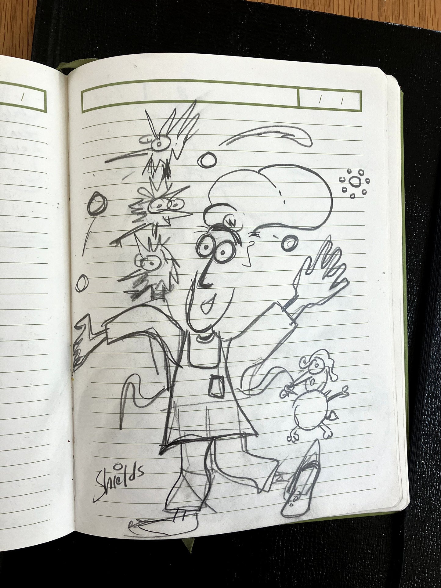 Wiley Juggles Eggs - Original Sketch 1/1