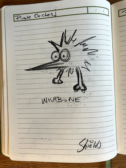 Wishbone Pirate Chicken - Original Sketch - RARE