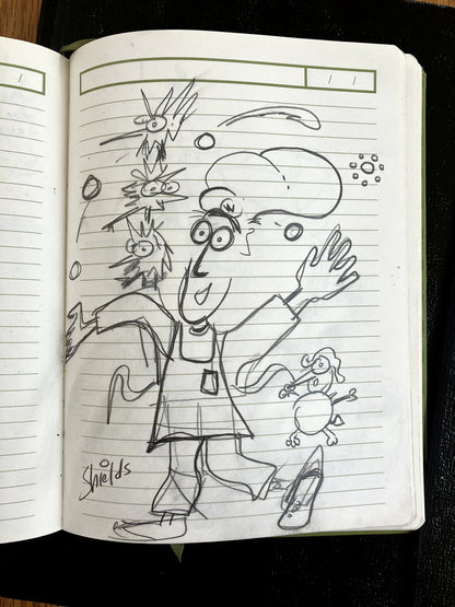 Wiley Juggles Eggs - Original Sketch 1/1