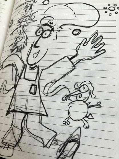 Wiley Juggles Eggs - Original Sketch 1/1