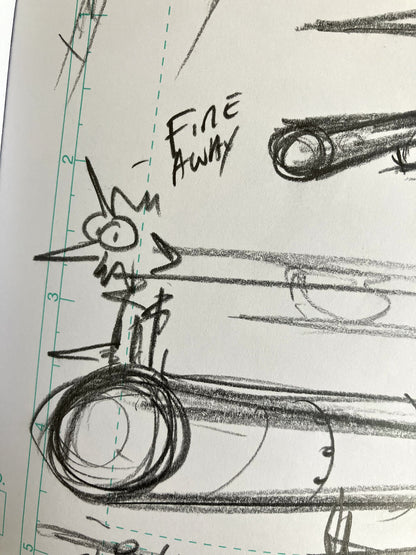 Pirate Chicken Attack - Original Sketch 1/1