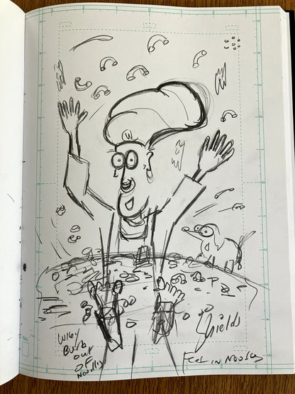 Wiley Playing in Noodles - Original Sketch 1/1